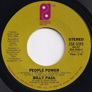 Billy Paul - People Power / I Want 'Cha Baby (7 inch Record / Used)