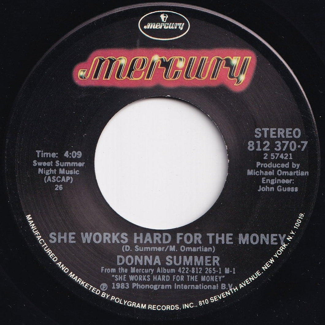 Donna Summer - She Works Hard For The Money / I Do Believe (I Fell In Love) (7 inch Record / Used)