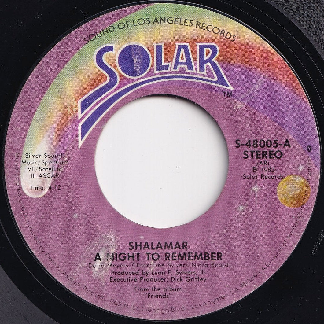 Shalamar - A Night To Remember / On Top Of The World (7 inch Record / Used)