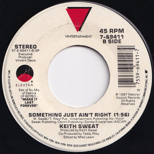 Keith Sweat - Something Just Ain't Right (Edit) / (Edit Of Nu Mix) (7 inch Record / Used)