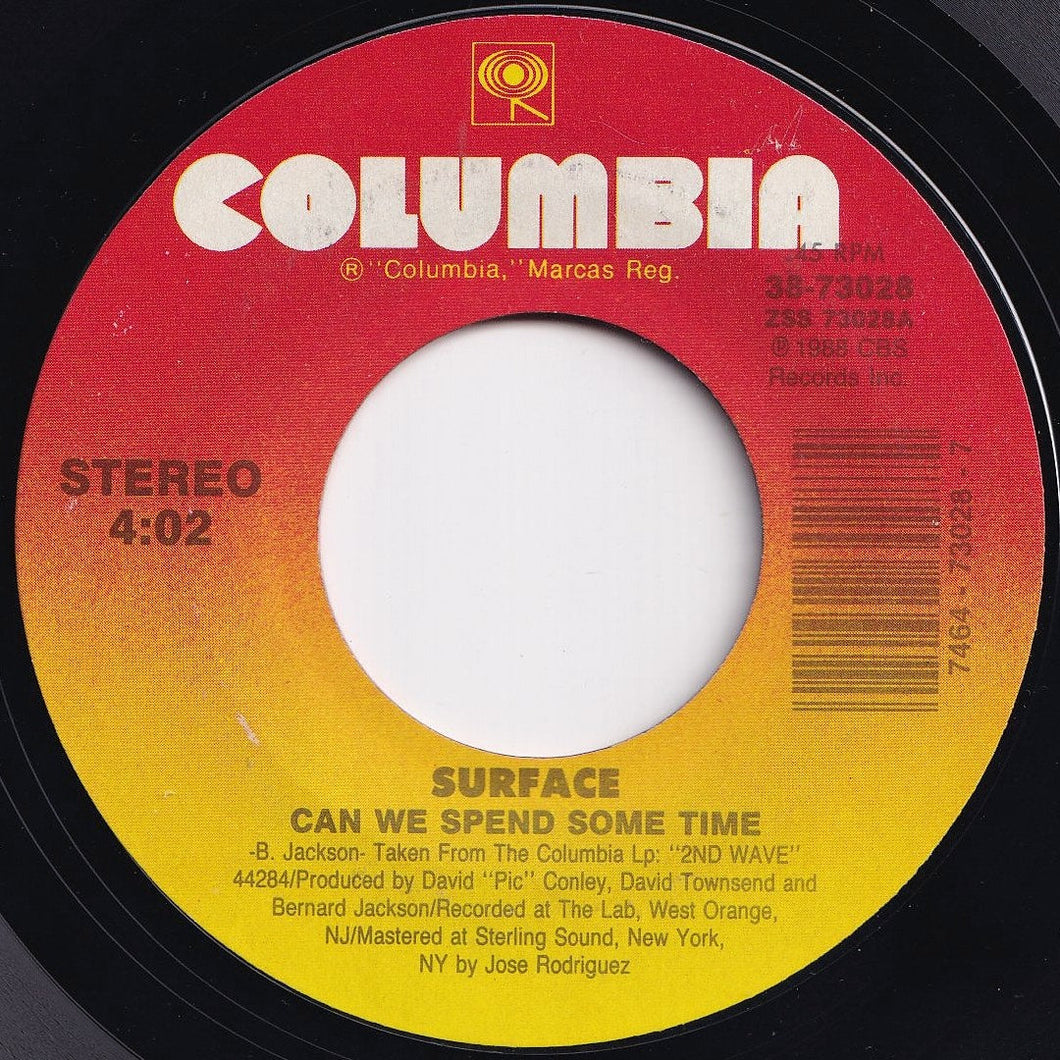 Surface - Can We Spend Some Time / Who Loves You (7 inch Record / Used)