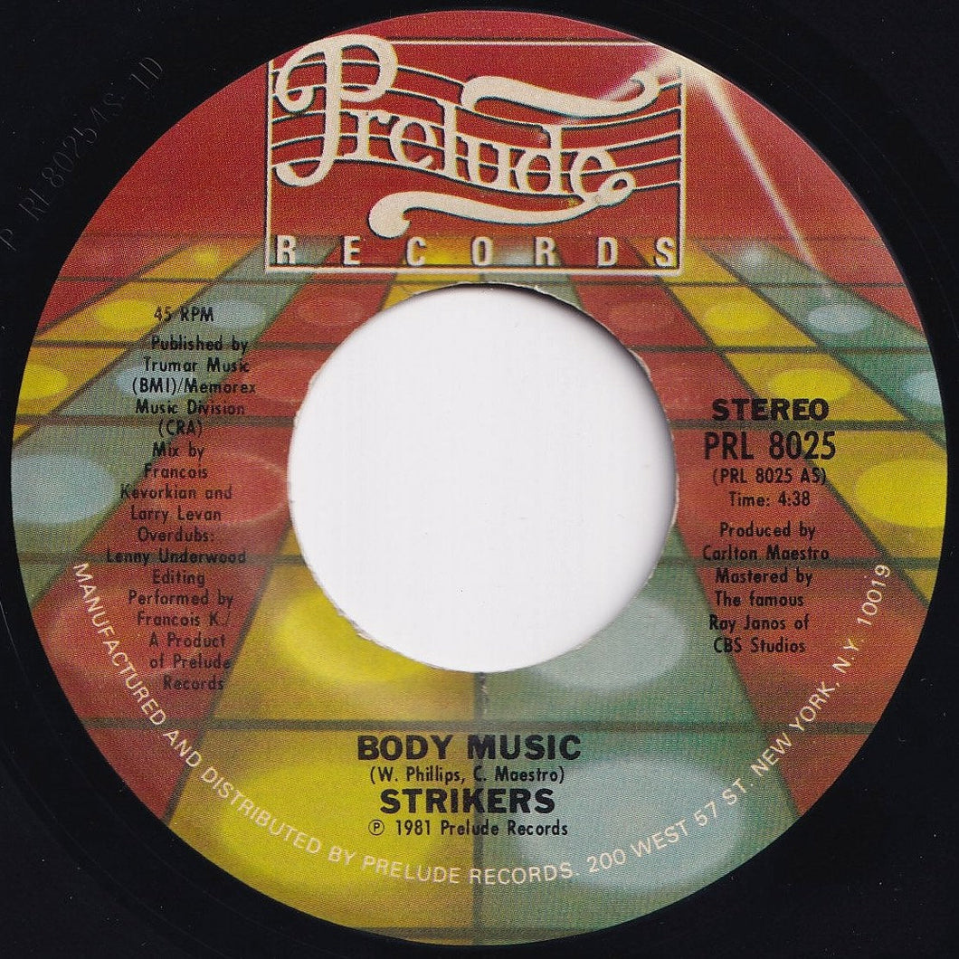 Strikers - Body Music / (Instrumental) (7 inch Record / Used)