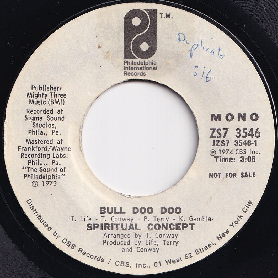 Spiritual Concept - Bull Doo Doo (Mono) / (Stereo) (7 inch Record / Used)