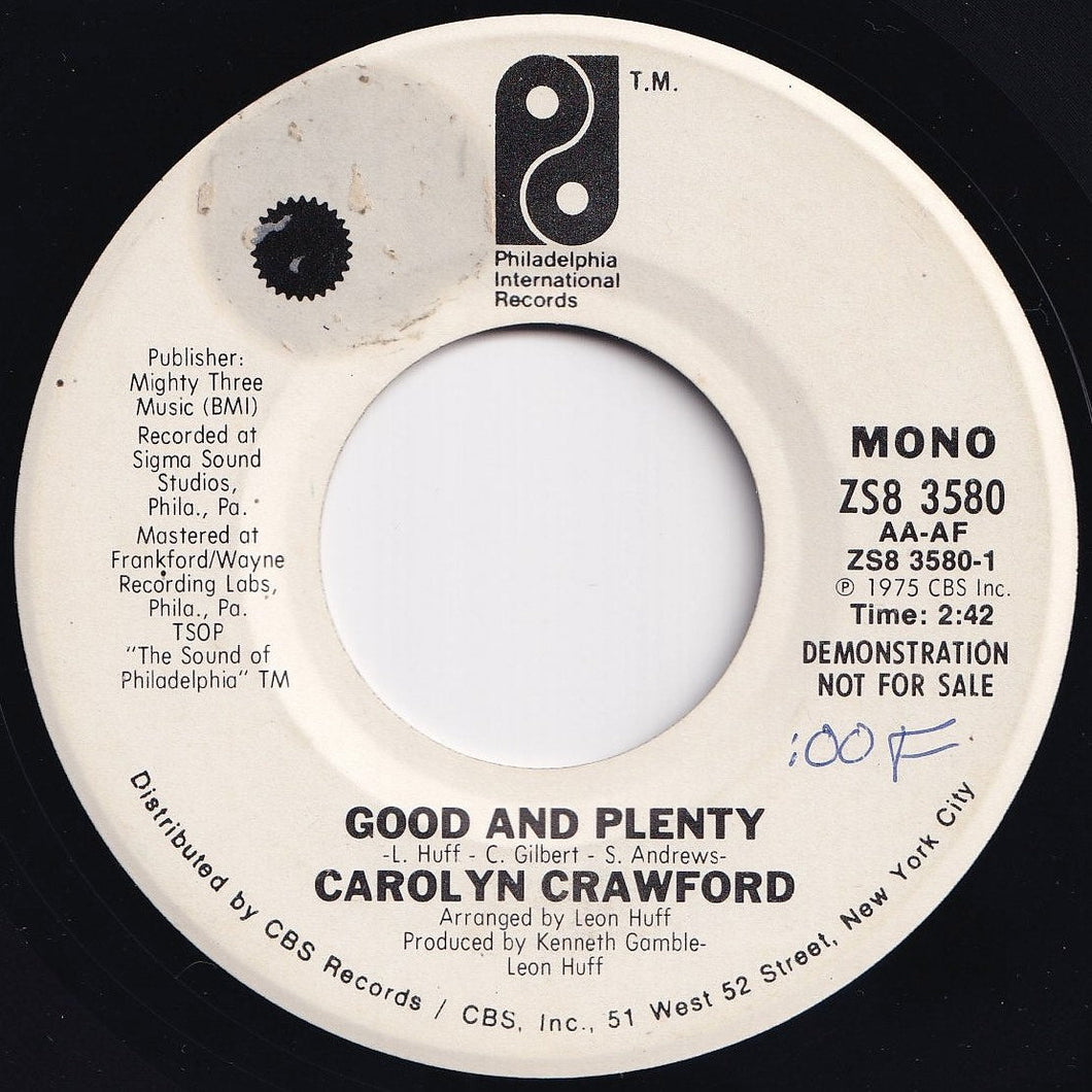 Carolyn Crawford - Good And Plenty (Mono) / (Stereo) (7 inch Record / Used)