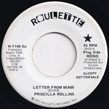 Load image into Gallery viewer, Priscilla Rollins - Letter From Miami (Mono) / (Stereo) (7 inch Record / Used)
