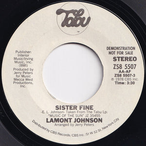 Lamont Johnson - Sister Fine (Mono) / (Stereo) (7 inch Record / Used)