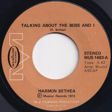 画像をギャラリービューアに読み込む, Harmon Bethea - Talking About The Boss And I / Roaches (7 inch Record / Used)
