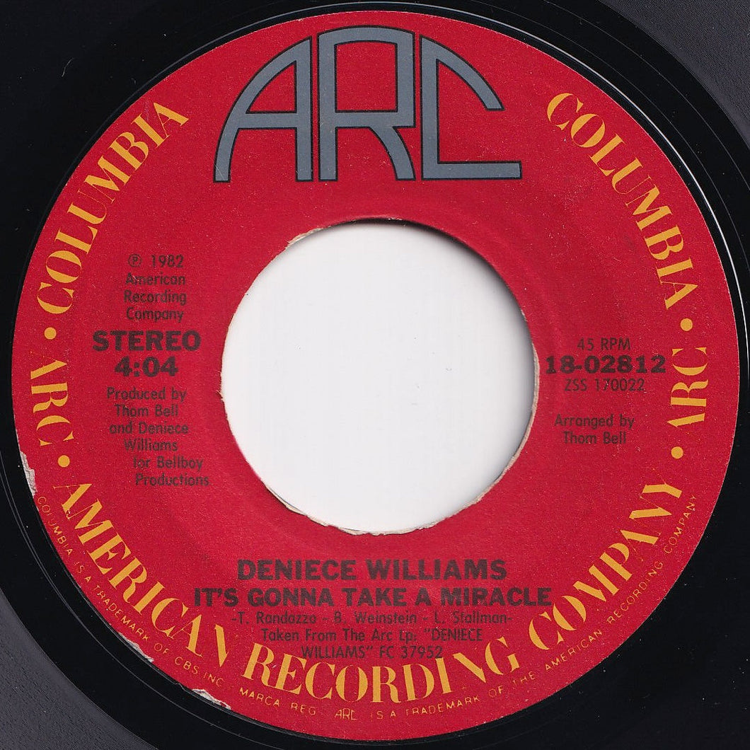 Deniece Williams - It's Gonna Take A Miracle / A Part Of Love (7 inch Record / Used)