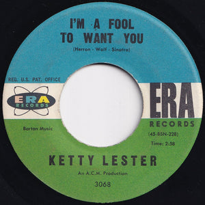 Ketty Lester - Love Letters / I'm A Fool To Want You (7 inch Record / Used)