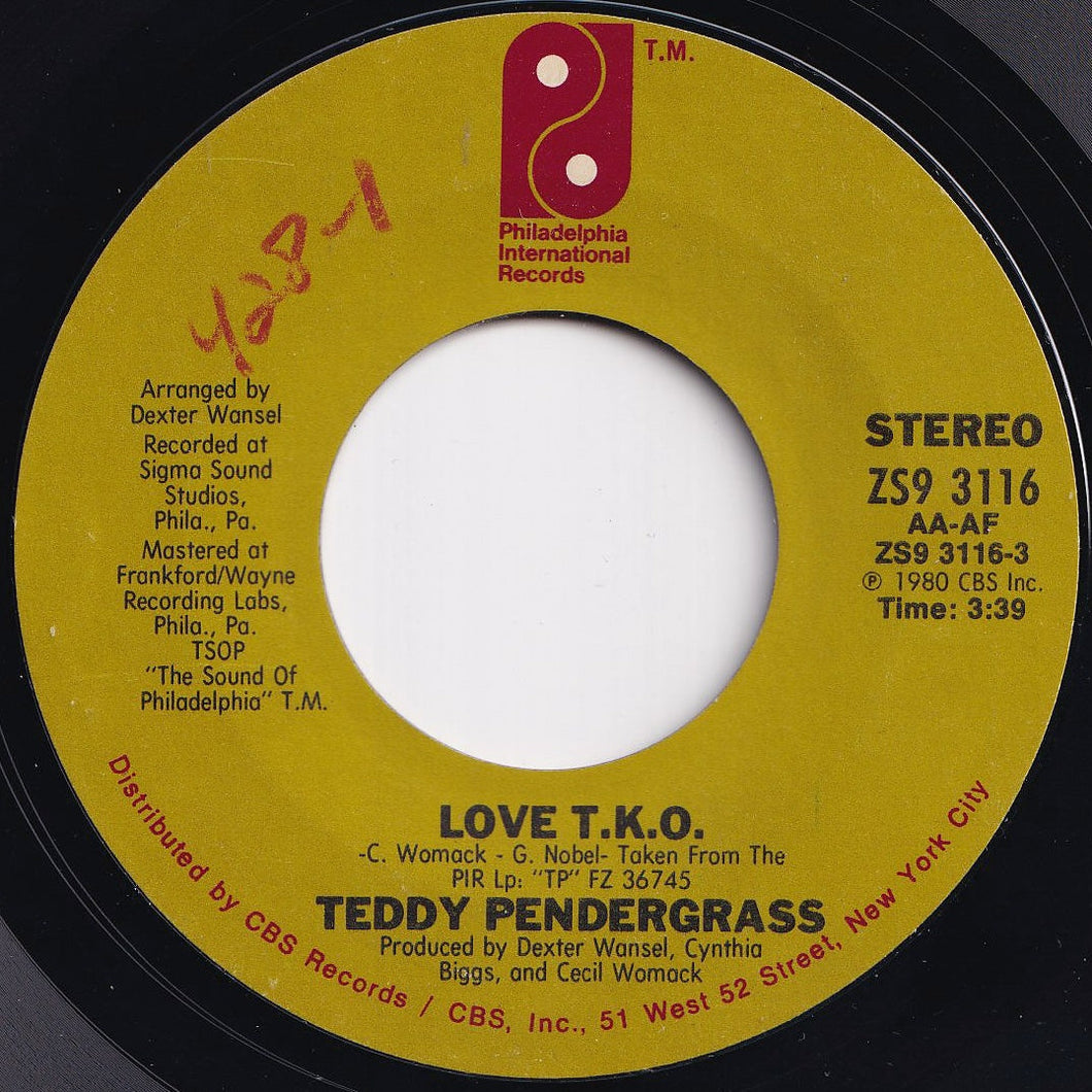 Teddy Pendergrass - Love T.K.O. / I Just Called To Say (7 inch Record / Used)