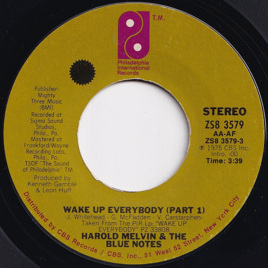 Harold Melvin And The Blue Notes - Wake Up Everybody (Part 1) / (Part 2) (7 inch Record / Used)