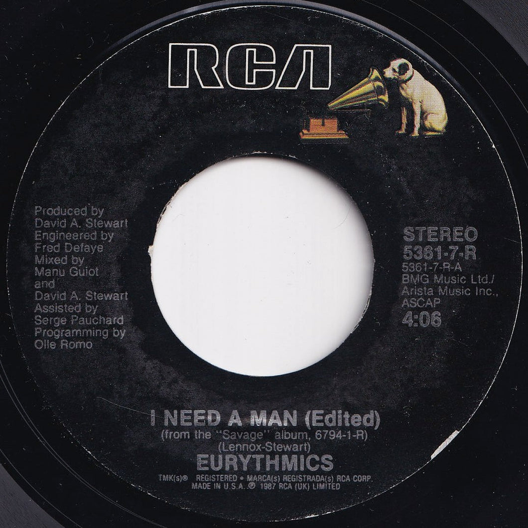 Eurythmics - I Need A Man (Edited) / Heaven (7 inch Record / Used)