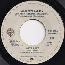 画像をギャラリービューアに読み込む, Nicolette Larson - Lotta Love / Angels Rejoiced (7 inch Record / Used)
