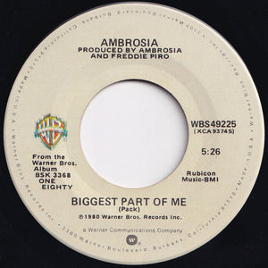 Ambrosia - Biggest Part Of Me / Livin' On My Own (7 inch Record / Used)