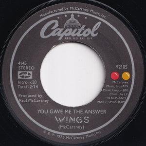 Wings - Letting Go / You Gave Me The Answer (7 inch Record / Used)