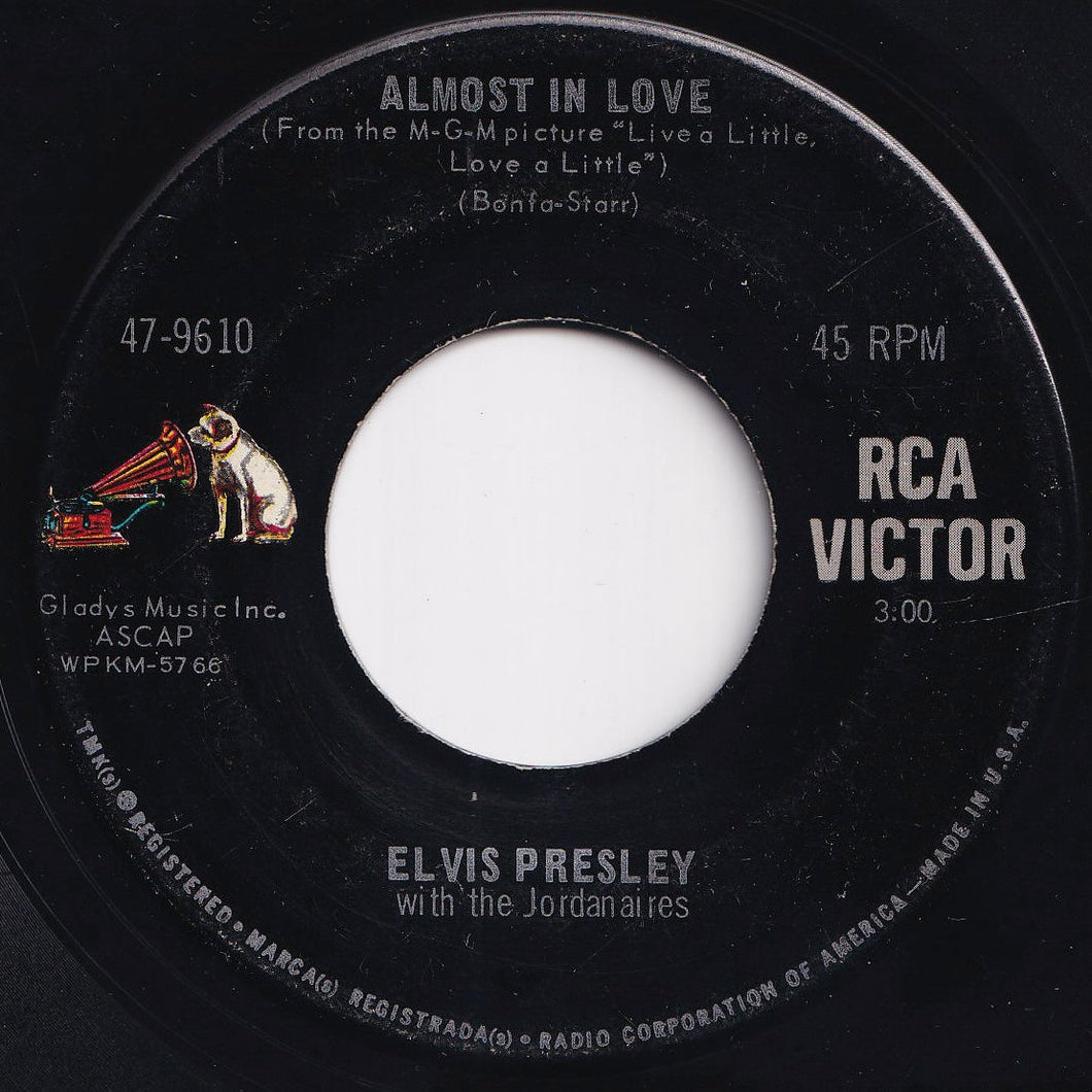 Elvis Presley - Almost In Love / A Little Less Conversation (7 inch Record / Used)