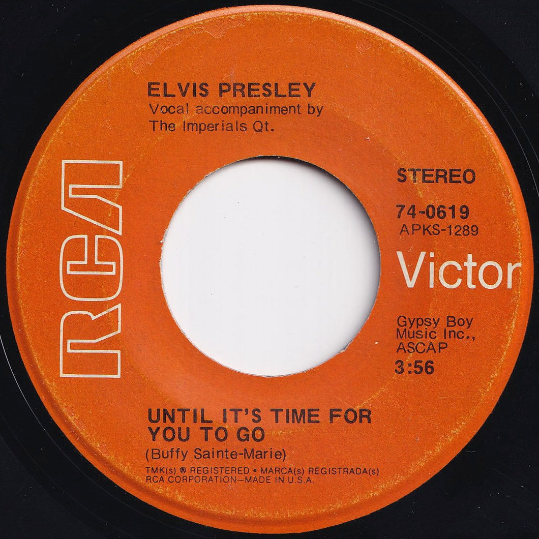 Elvis Presley - Until It's Time For You To Go / We Can Make The Morning (7 inch Record / Used)