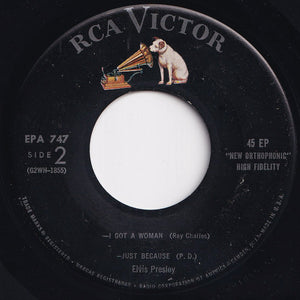 Elvis Presley - Blue Suede Shoes; Tutti Frutti / I Got A Woman; Just Because (7 inch Record / Used)