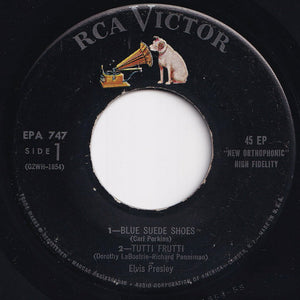 Elvis Presley - Blue Suede Shoes; Tutti Frutti / I Got A Woman; Just Because (7 inch Record / Used)