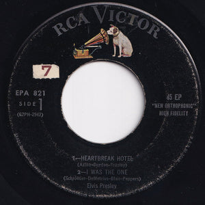 Elvis Presley - Heartbreak Hotel; I Was The One / Money Honey; I Forgot To Remember To Forget (7 inch Record / Used)