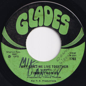 Timmy Thomas - Why Can't We Live Together / Funky Me (7 inch Record / Used)