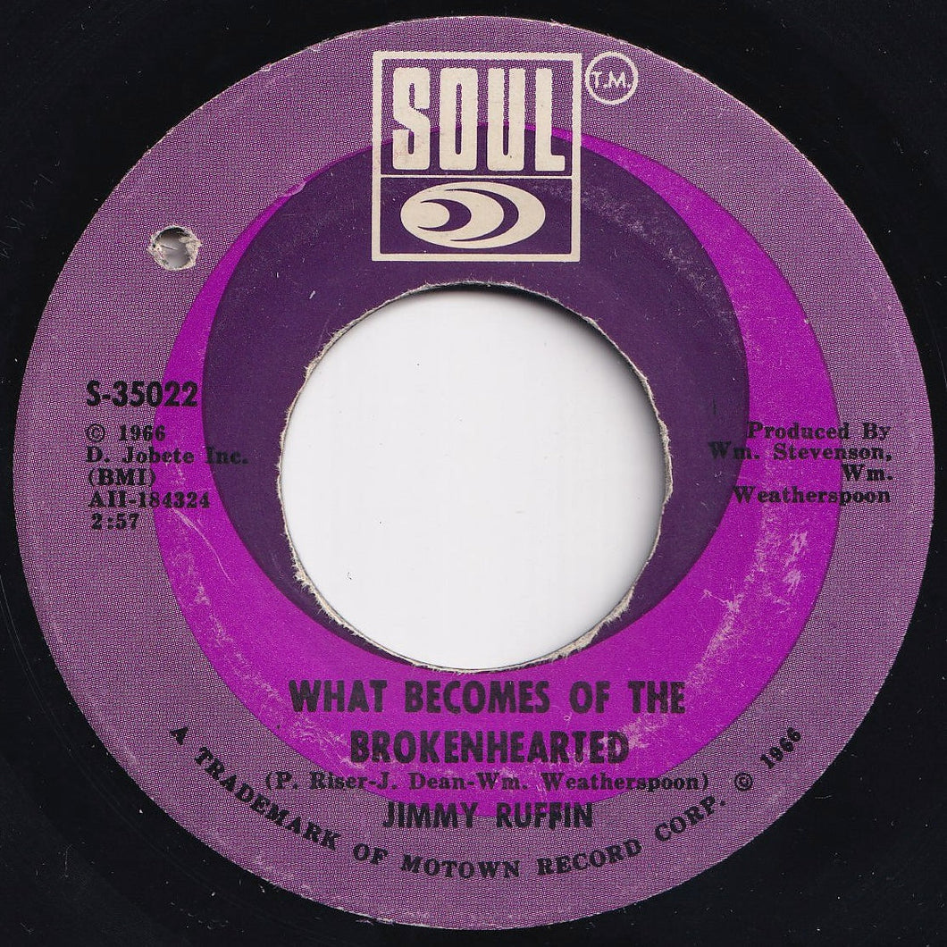 Jimmy Ruffin - What Becomes Of The Broken Hearted / Baby I've Got It (7 inch Record / Used)