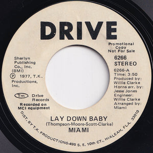 Miami - Lay Down Baby / Lay Down Baby (7 inch Record / Used)