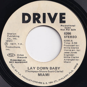 Miami - Lay Down Baby / Lay Down Baby (7 inch Record / Used)