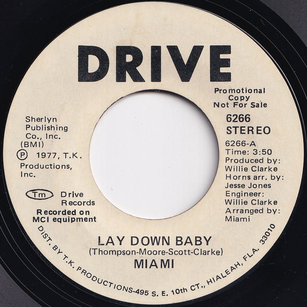 Miami - Lay Down Baby / Lay Down Baby (7 inch Record / Used)