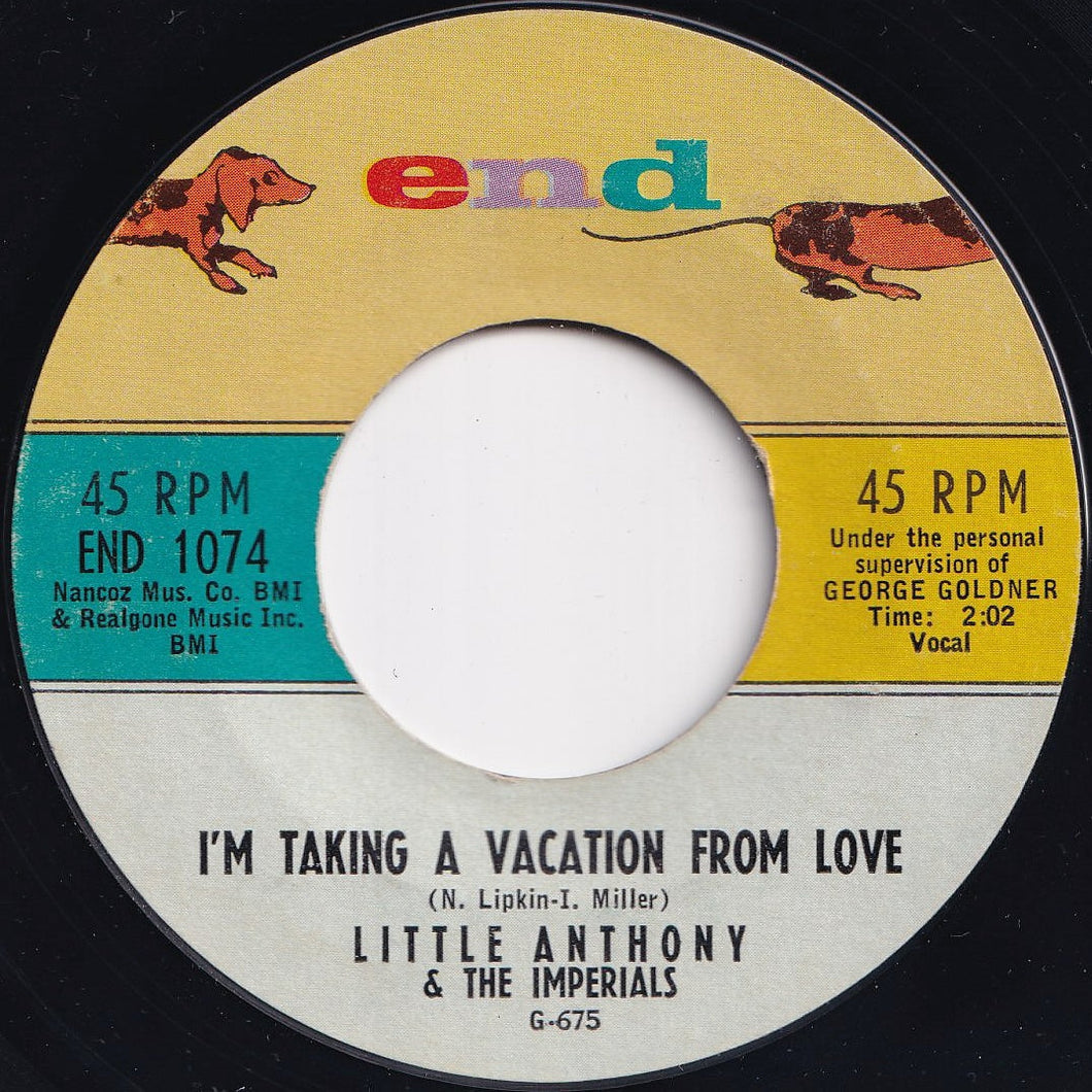 Little Anthony & The Imperials - I'm Taking A Vacation From Love / Only Sympathy (7 inch Record / Used)