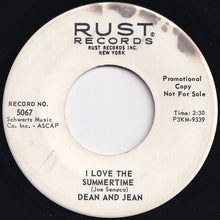 Load image into Gallery viewer, Dean And Jean - Tra La La La Suzy / I Love The Summertime (7 inch Record / Used)
