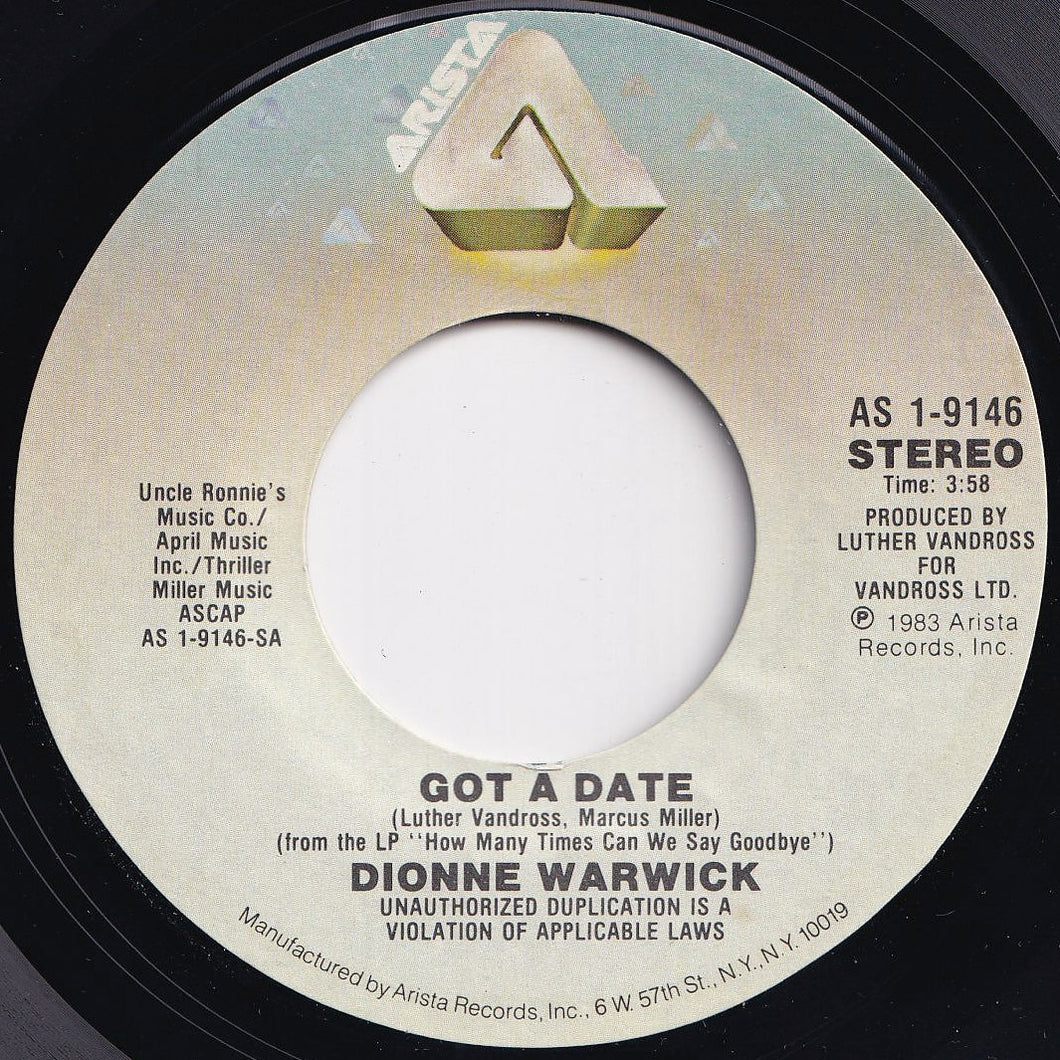 Dionne Warwick - Got A Date / Two Ships Passing In The Night (7 inch Record / Used)