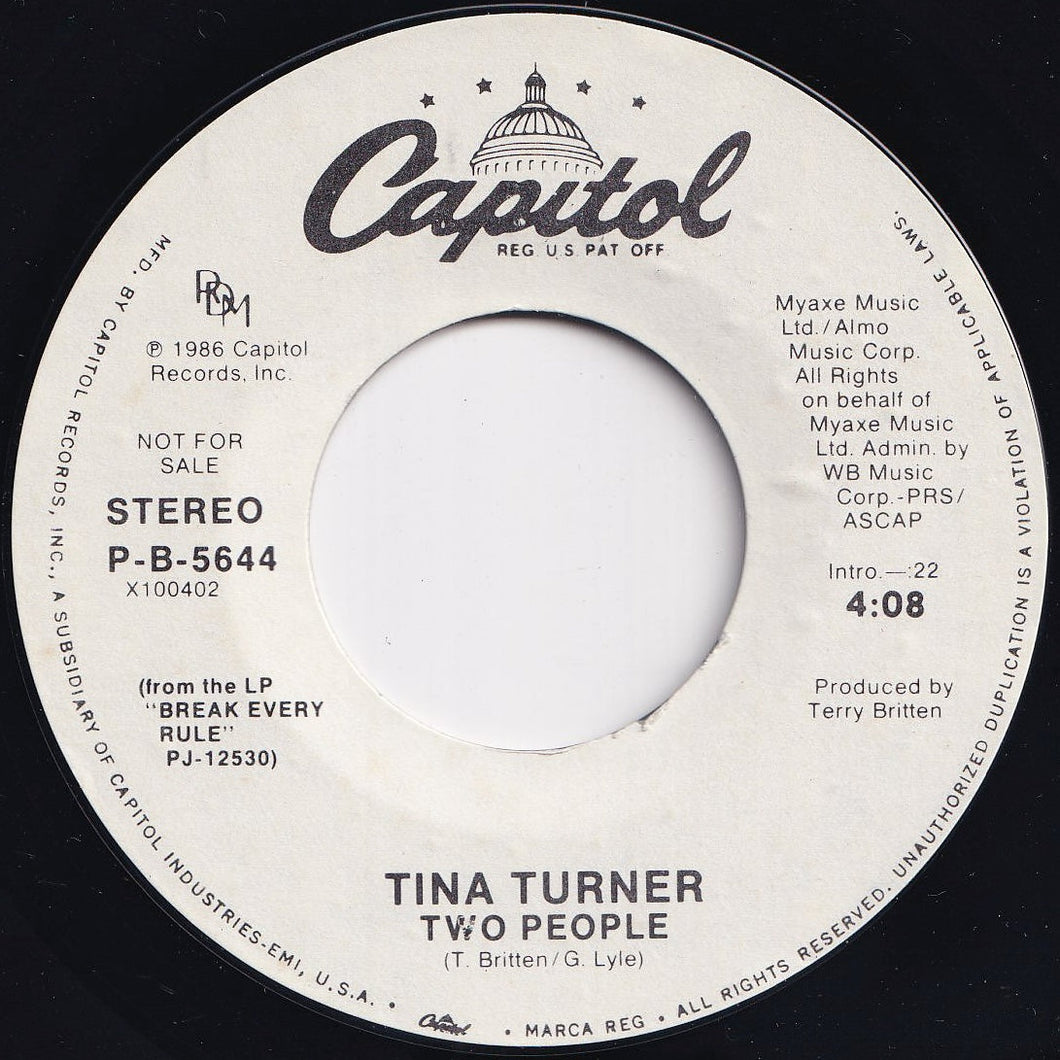 Tina Turner - Two People / Two People (7 inch Record / Used)