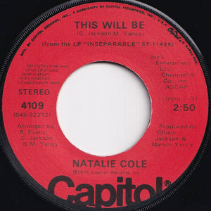 Natalie Cole - This Will Be / Joey (7 inch Record / Used)