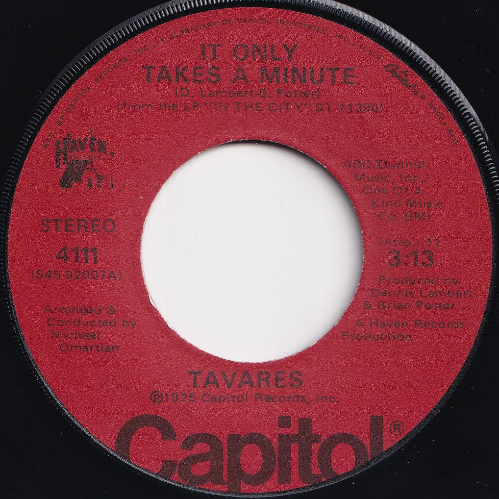 Tavares - It Only Takes A Minute / I Hope She Chooses Me (7 inch Record / Used)