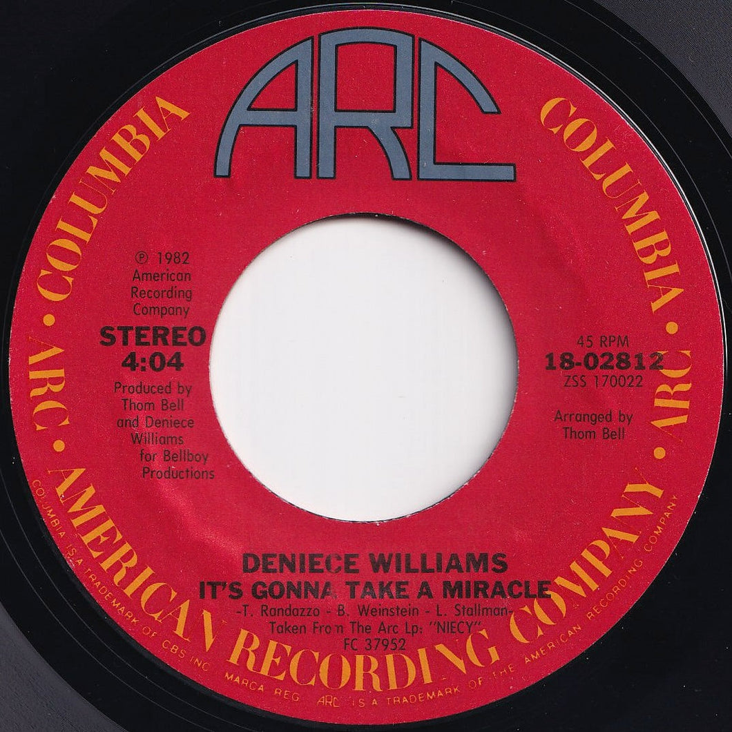 Deniece Williams - It's Gonna Take A Miracle / A Part Of Love (7 inch Record / Used)