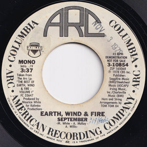 Earth, Wind & Fire - September (Stereo) / (Mono) (7 inch Record / Used)