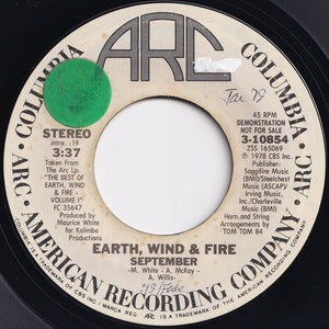 Earth, Wind & Fire - September (Stereo) / (Mono) (7 inch Record / Used)