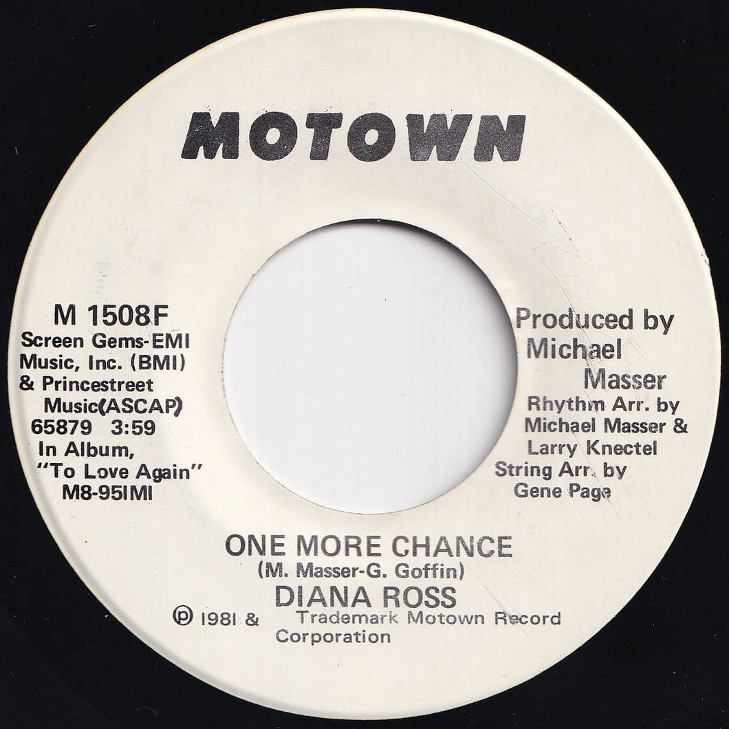 Diana Ross - One More Chance / One More Chance (7 inch Record / Used)