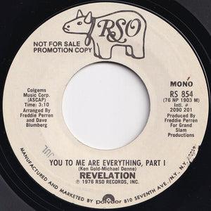 Revelation - You To Me Are Everything (Part 1) (Stereo) / (Mono)  (7 inch Record / Used)