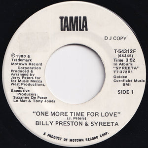 Billy Preston, Syreeta - One More Time For Love / One More Time For Love (7 inch Record / Used)