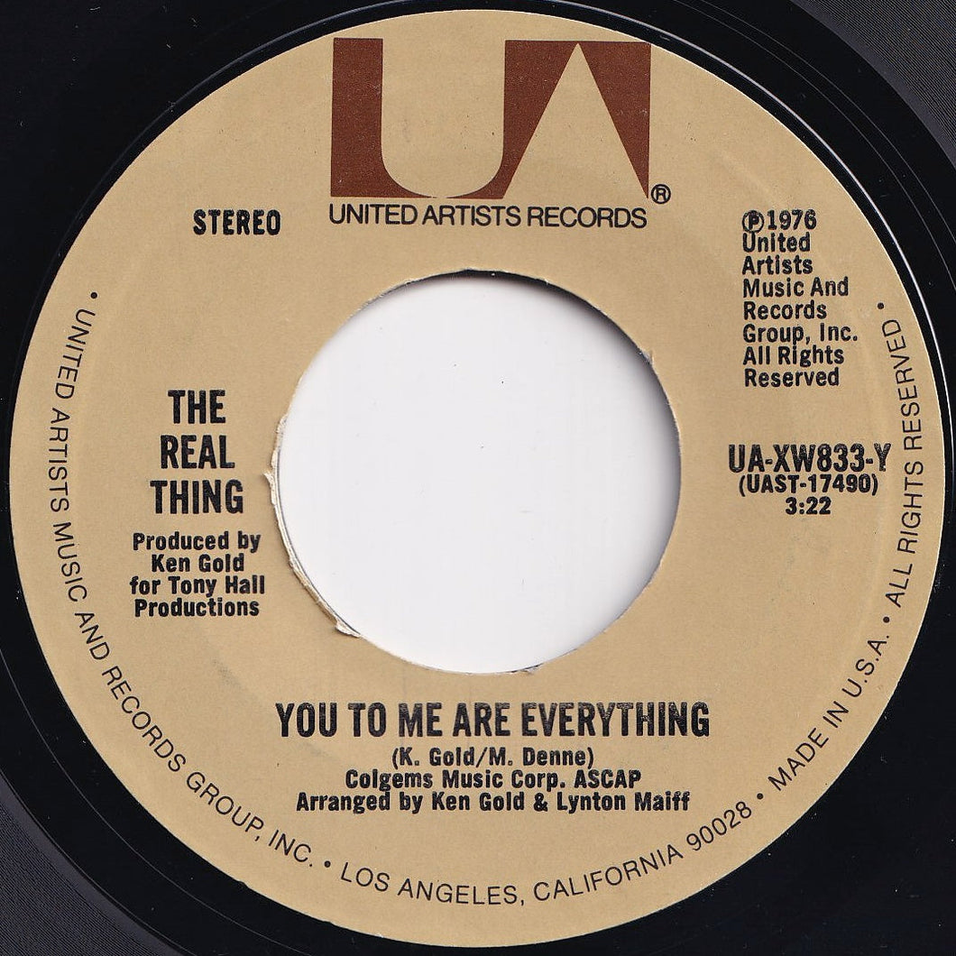 Real Thing - You To Me Are Everything / Keep An Eye (On Your Best Friend) (7 inch Record / Used)