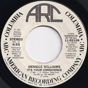 Deniece Williams - It's Your Conscience / It's Your Conscience (7 inch Record / Used)