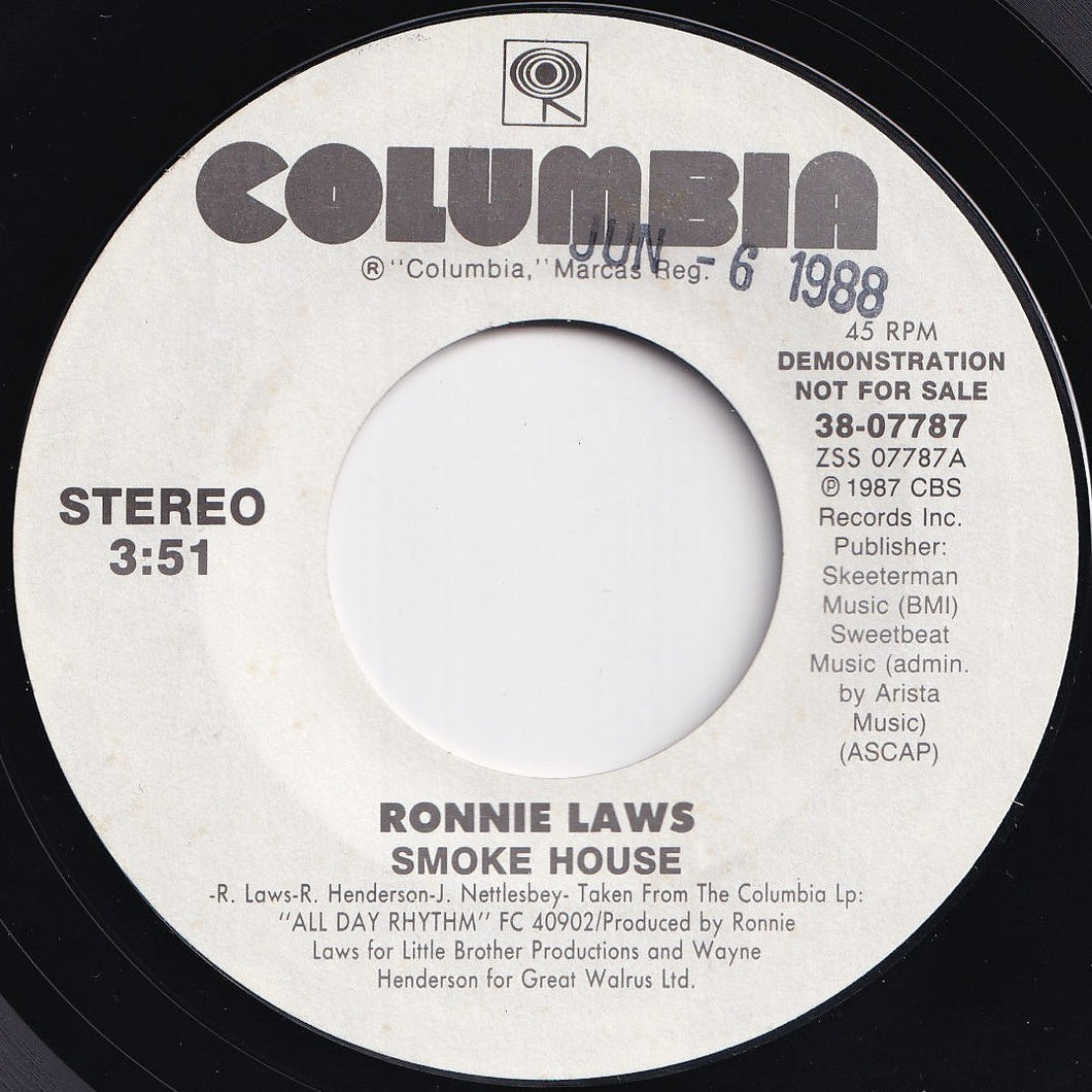 Ronnie Laws - Smoke House / Smoke House (7 inch Record / Used)