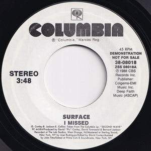 Surface - I Missed / I Missed (7 inch Record / Used)