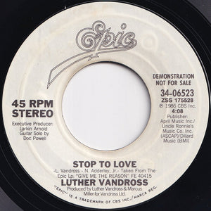 Luther Vandross - Stop To Love / Stop To Love (7 inch Record / Used)