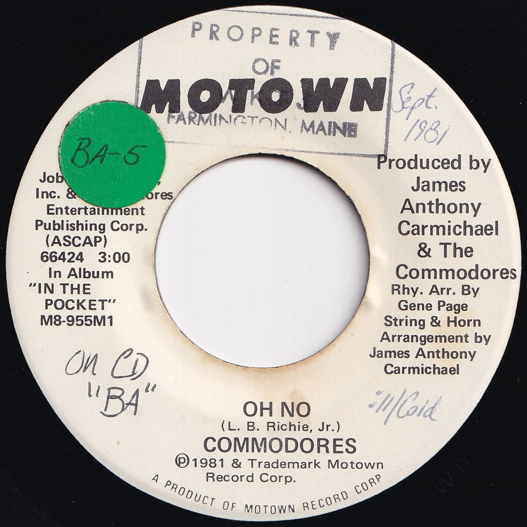 Commodores - Oh No / Oh No (7 inch Record / Used)