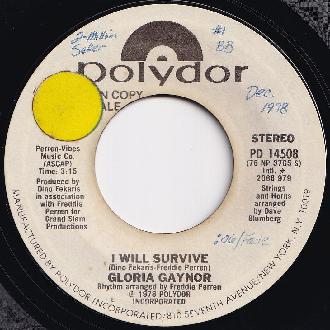 Gloria Gaynor - I Will Survive / Substitute (7 inch Record / Used)