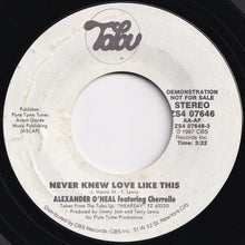 画像をギャラリービューアに読み込む, Alexander O&#39;Neal, Cherrelle - Never Knew Love Like This / Never Knew Love Like This (7 inch Record / Used)
