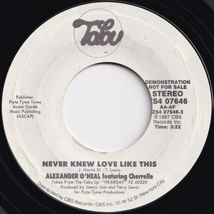 Alexander O'Neal, Cherrelle - Never Knew Love Like This / Never Knew Love Like This (7 inch Record / Used)